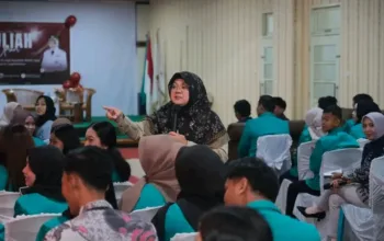 Bupati Siak Dr. Afni Z beri kuliah umum di Universitas Hang Tuah Pekanbaru Sabtu (11/4/2026)