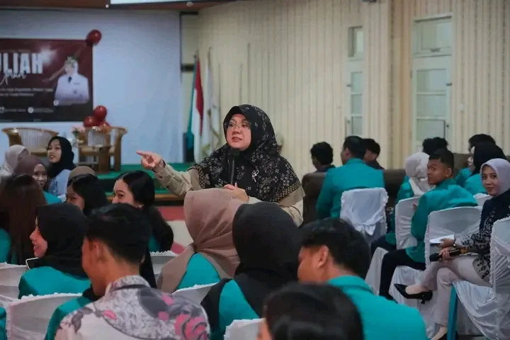 Bupati Siak Dr. Afni Z beri kuliah umum di Universitas Hang Tuah Pekanbaru Sabtu (11/4/2026)