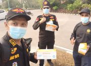 LLMB DPDK Hangtuah Siak Turun jalan Bagikan 5 Ribu masker Di Tengah Kabut Asap 
